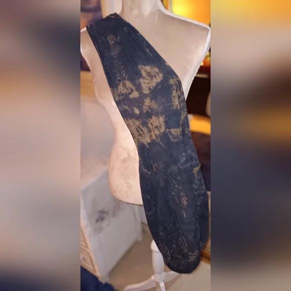 Black Tie-Dye ~ Crossbody Hobo Sling Bag - Picture 1 of 9